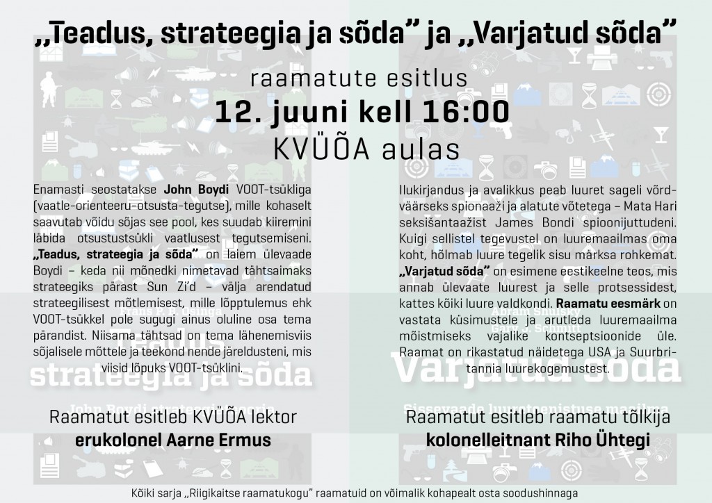 Raamatuesitlus toimub KVÜÕA aulas 12. juunil kell 16:00.