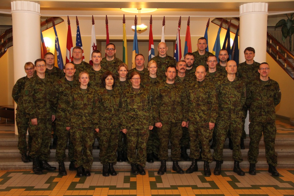 Nooremstaabiohvitseride kursusel osalejad. Foto: Ave Eerma